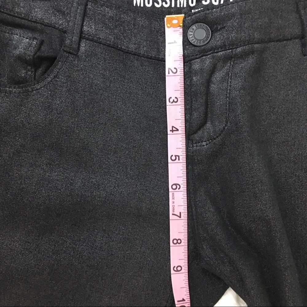 MOSSIMO BLACK SHIMMER SKINNY JEANS JUNIOR SZ 5